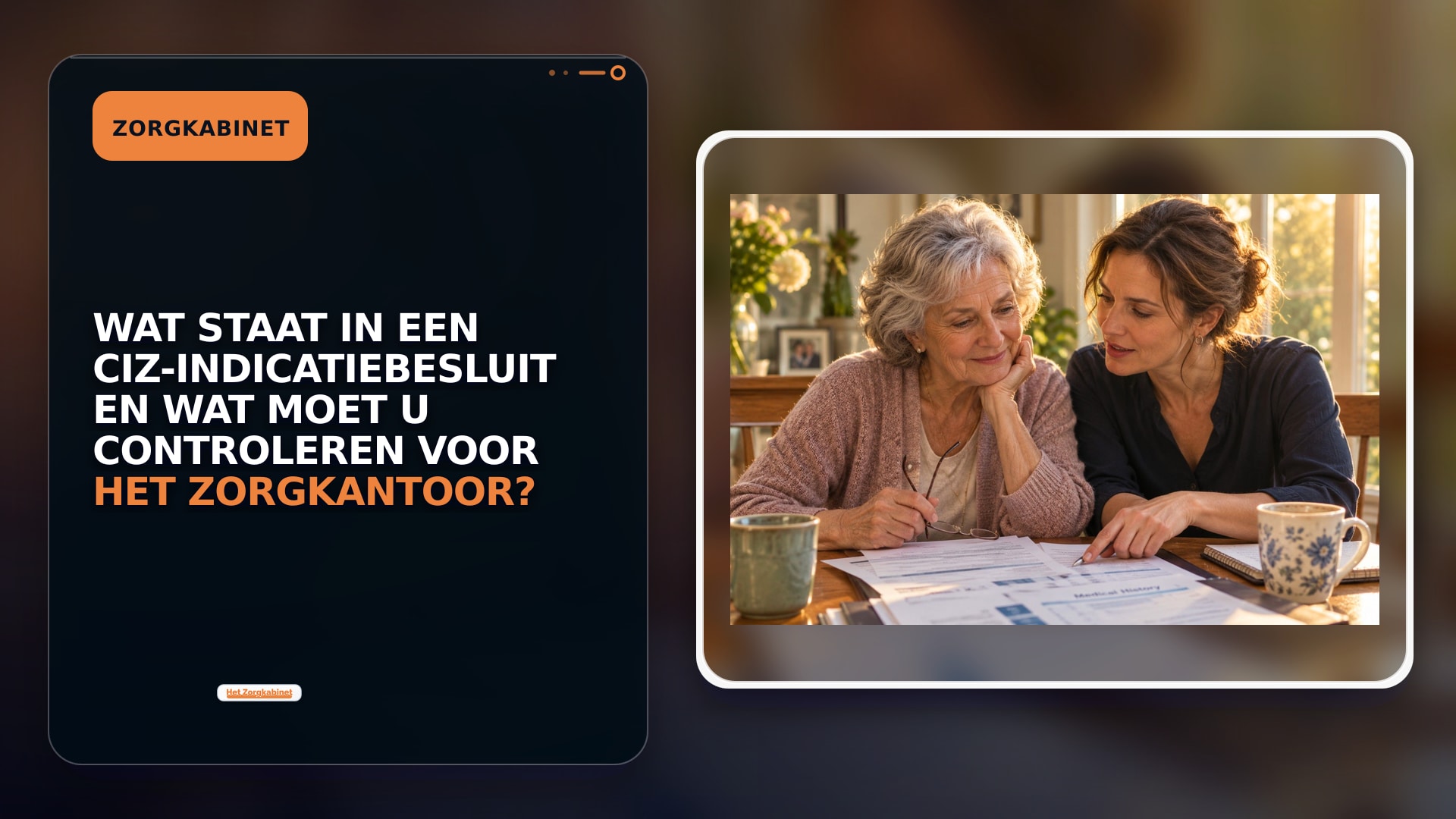 Wat staat in een CIZ-indicatiebesluit en wat moet u controleren voor het zorgkantoor?