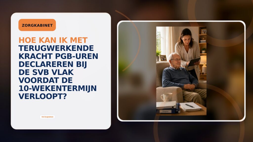 Hoe kan ik met terugwerkende kracht pgb-uren declareren bij de SVB vlak voordat de 10-wekentermijn verloopt?