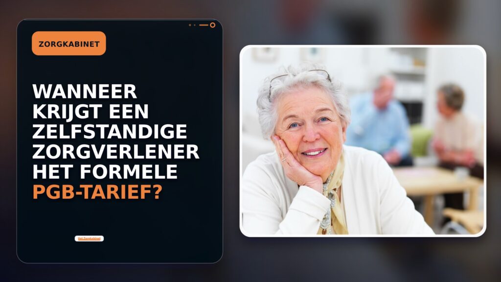 Wanneer krijgt een zelfstandige zorgverlener het formele PGB-tarief?